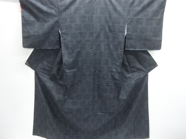 JAPANESE KIMONO / UNUSED FLORAL PATTERN WOVEN DORO OSHIMA TSUMUGI KIMO
